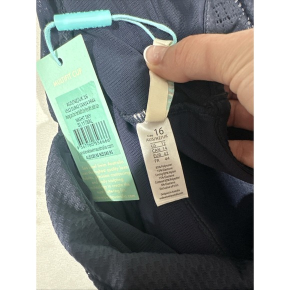 NWT $140 Sea Level [ 12 US ] Cross Front One-Piece Swimsuit in Night Sky #7014‎ - Picture 11 of 11